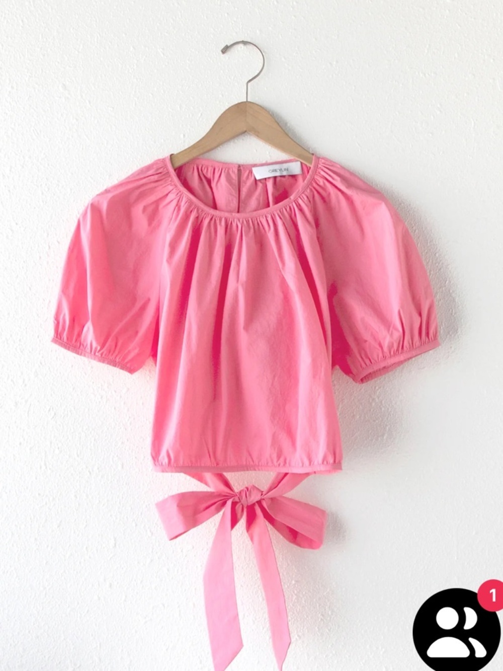 🌸Greylin Nadia Tie Back Poplin Crop Top